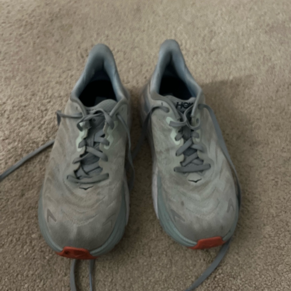 Hoka Blue-Gray Athletic Running Shoes with Mesh Upper
